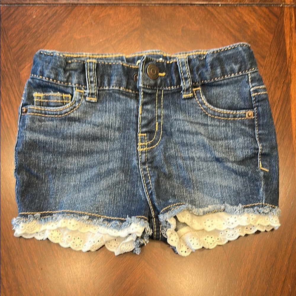 🎉SOLD🎉 Denim Shorts with Lace Trim